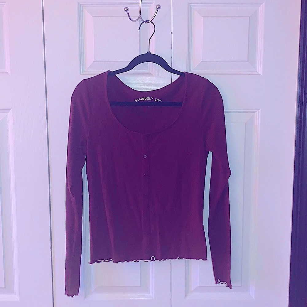 Aeropostale Maroon Long Sleeve Top